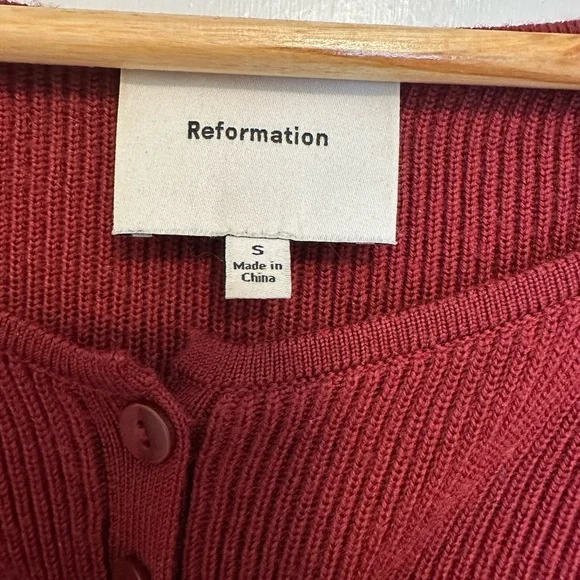 Meadow merino cardigan sz small Chianti red - Picture 3 of 9